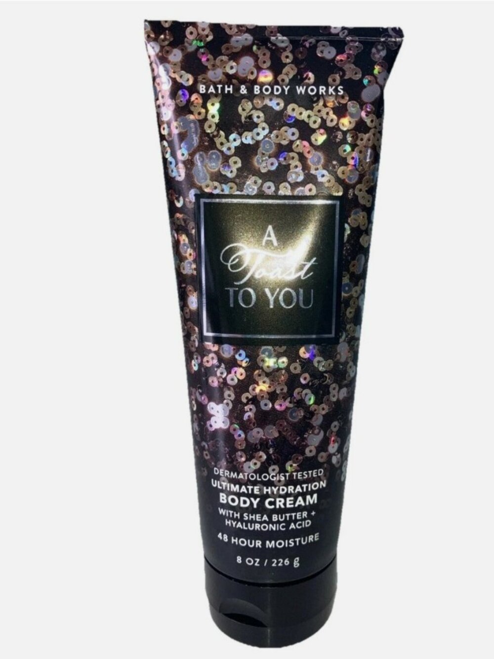 Bath & Body Works A Toast to You Body Cream - Black and Gold Sequins Plum Amber